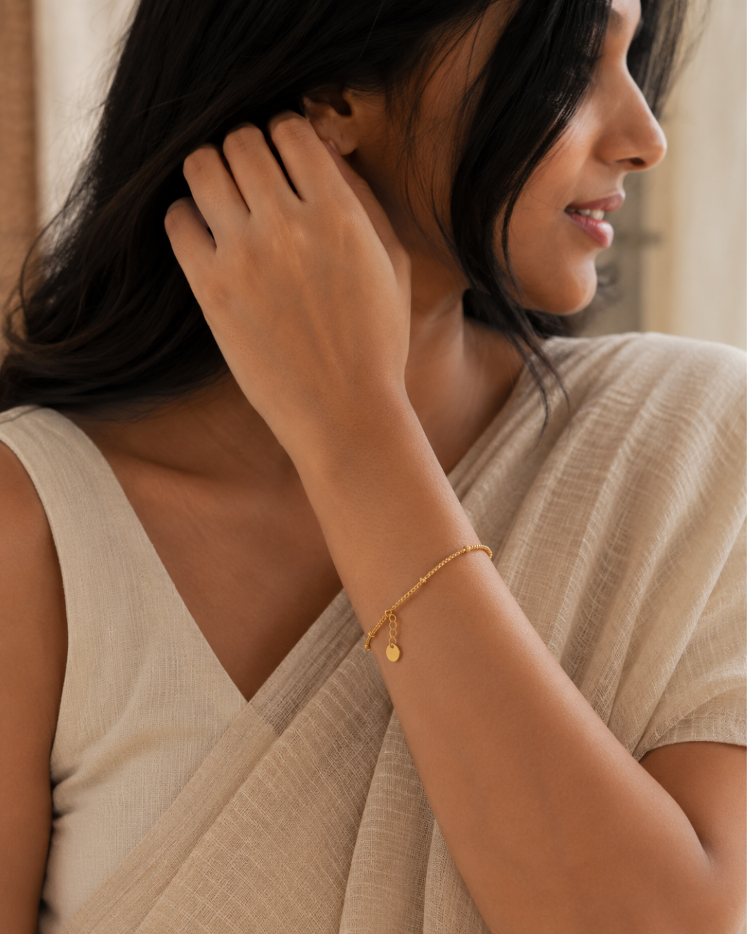 Gold 18K Plated Steel Geometric Bracelet For Women