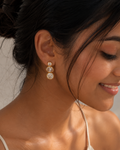 Gold 18K Plated Steel Lumin Drop Earrings For Women