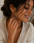 Gold Stainless Steel Minimal Curve Ring For Women